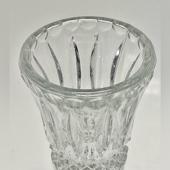 ✅ Set of 2 Vintage Lead Crystal Vases Hand Made by Leonard Made in Italy 8” High - Picture 12 of 16